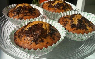 Receta: Muffins de kiwi con trocitos de chocolate